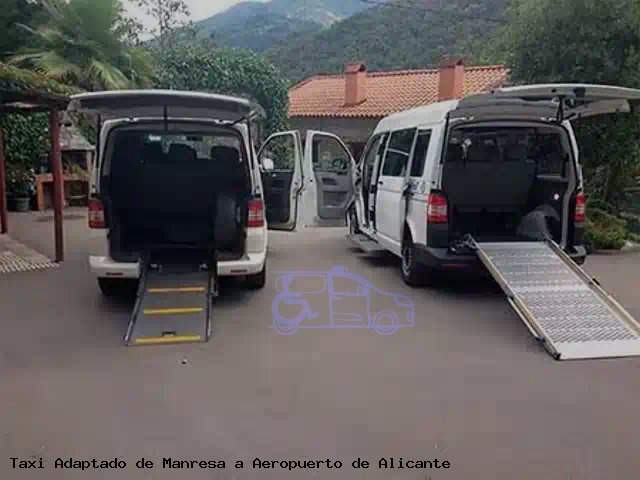 Taxi accesible de Aeropuerto de Alicante a Manresa